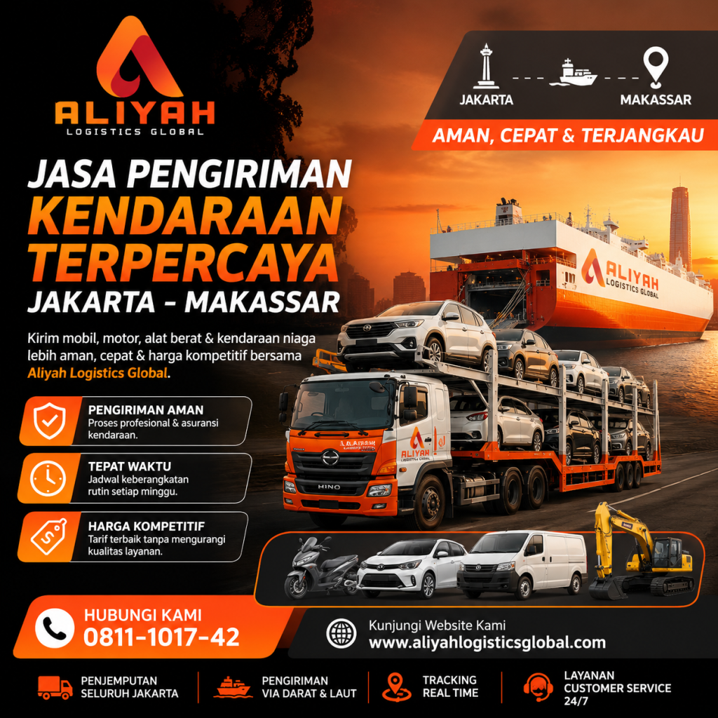 Jasa Pengiriman Kendaraan Terpercaya Jakarta Makassar