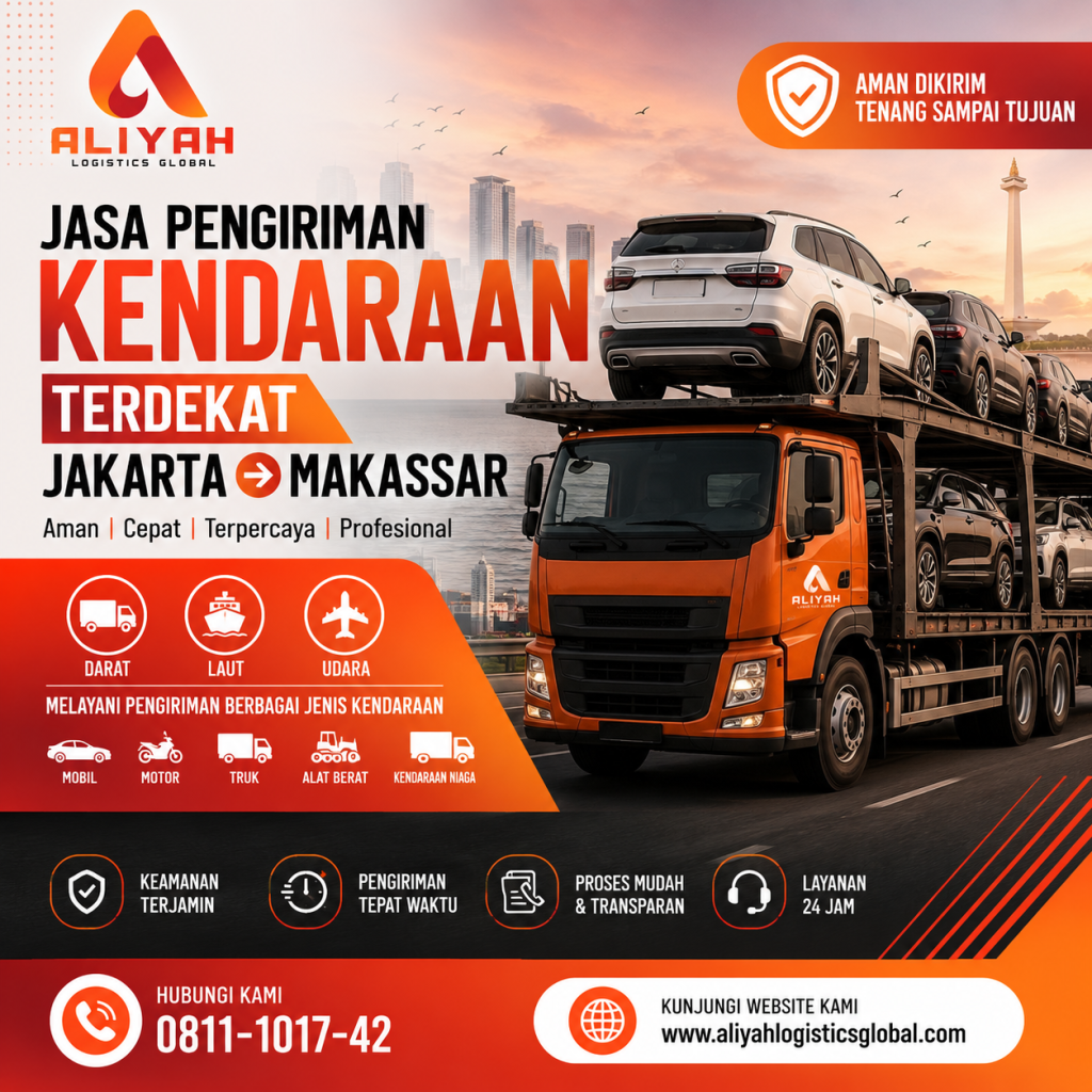 Jasa Pengiriman Kendaraan Terdekat Jakarta Makassar