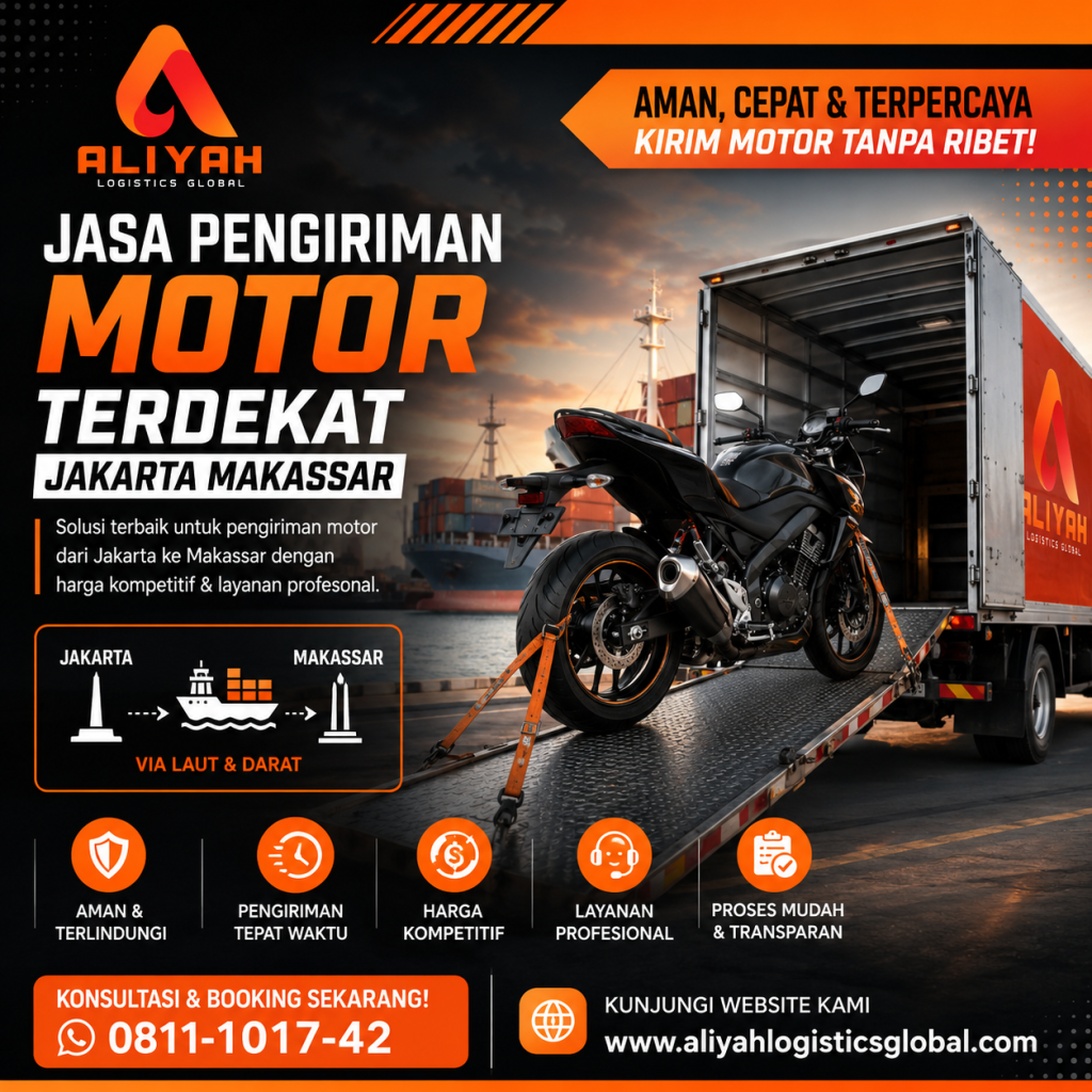 Jasa Pengiriman Motor Terdekat Jakarta Makassar