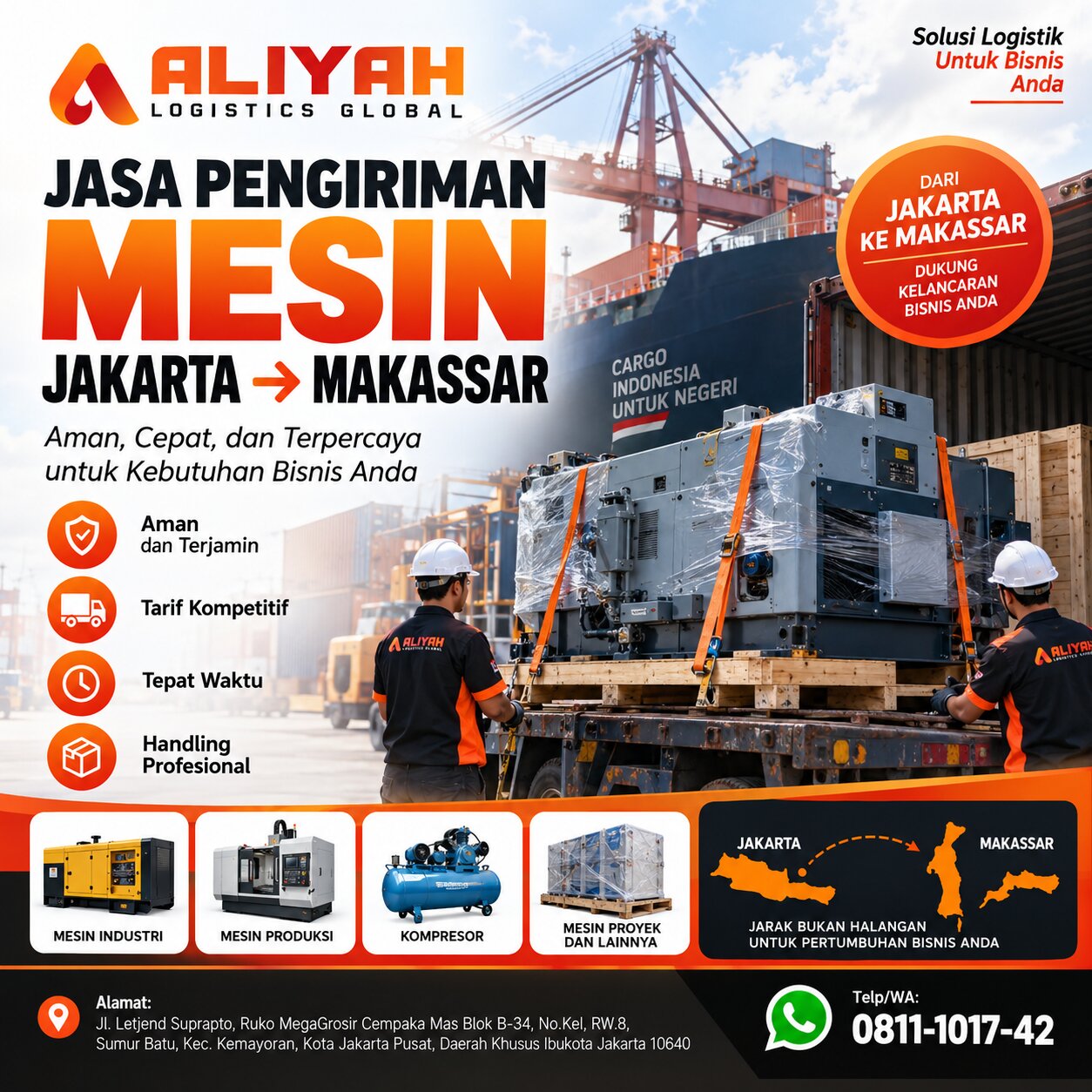 Jasa Pengiriman Mesin Jakarta