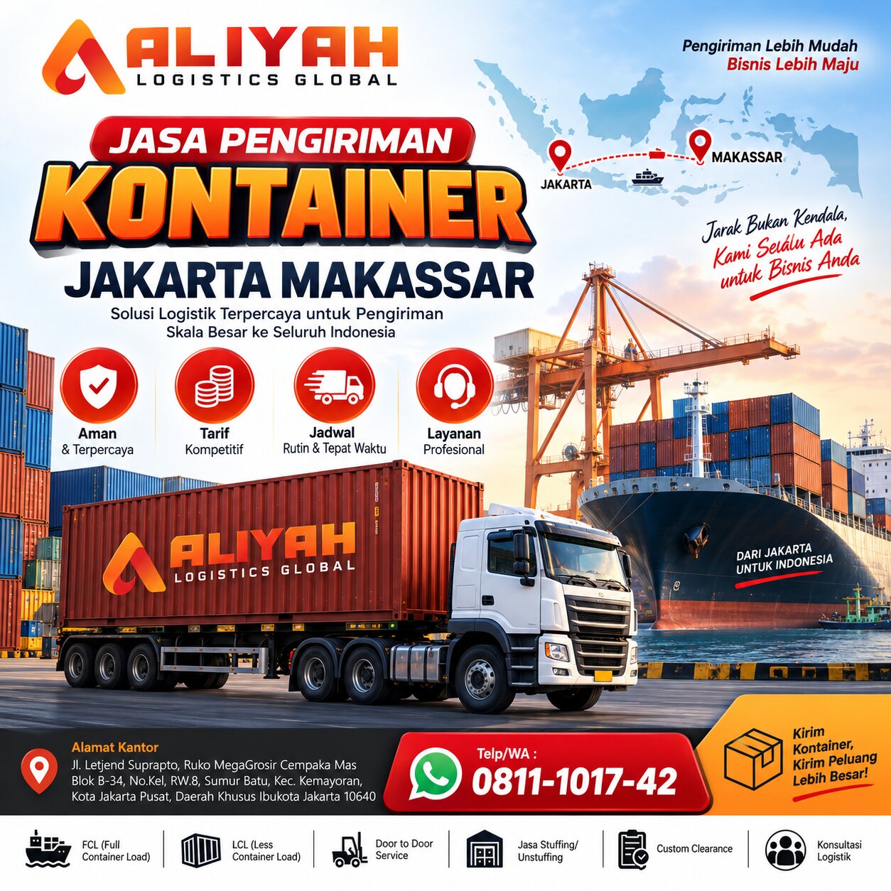Jasa Pengiriman Kontainer Jakarta Makassar