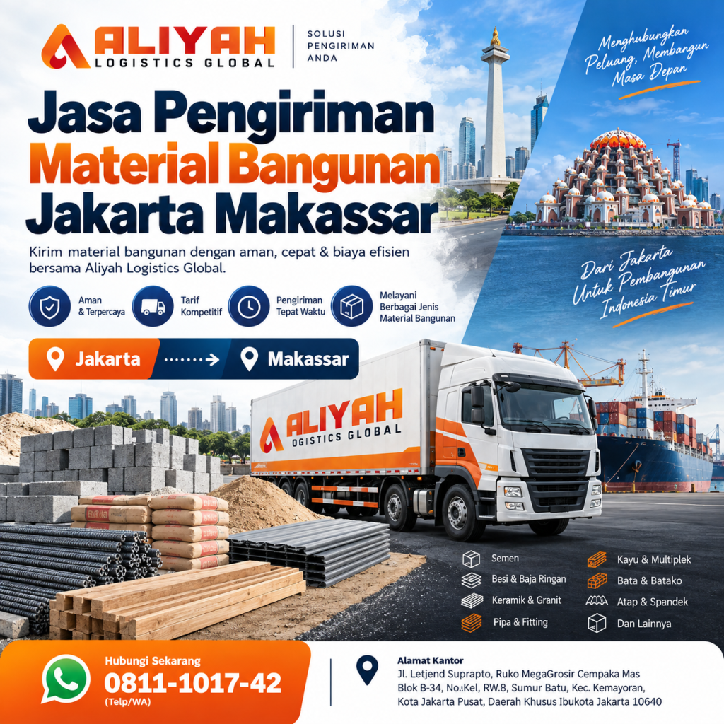 Jasa Pengiriman Material Bangunan