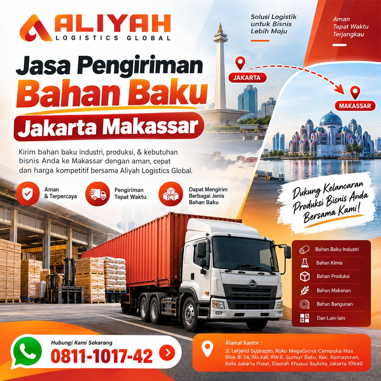 Jasa Pengiriman Bahan Baku