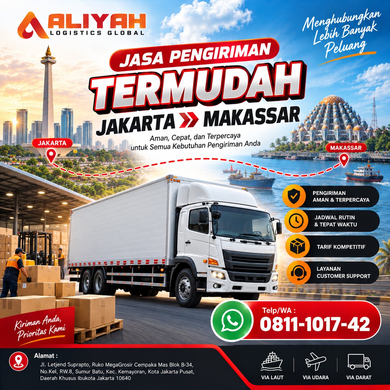 Jasa Pengiriman Termudah Jakarta Makassar