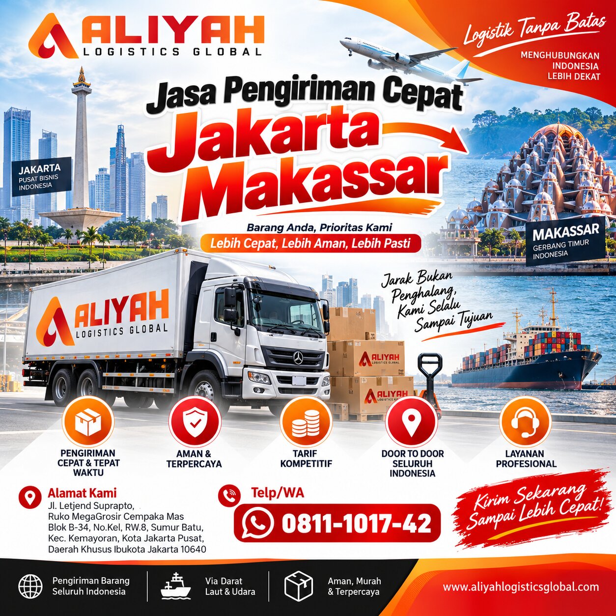 Jasa Pengiriman Cepat Jakarta Makassar