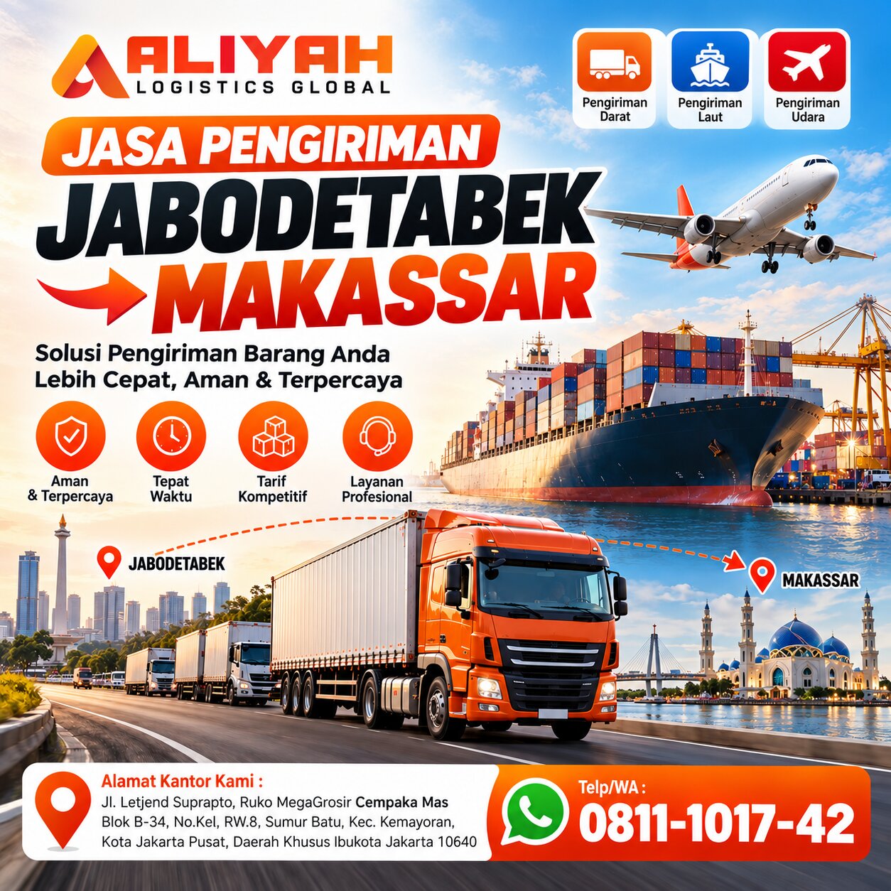Jasa Pengiriman Jabodetabek Makassar