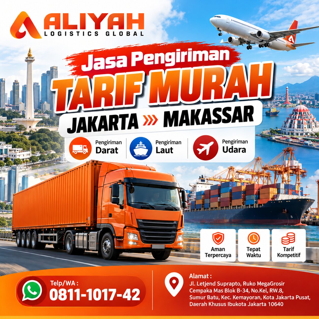 Jasa Pengiriman Tarif Murah Jakarta Makassar