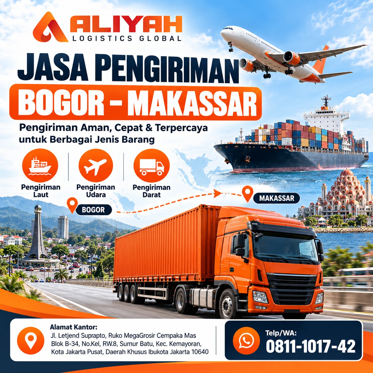 Jasa Pengiriman Bogor Makassar