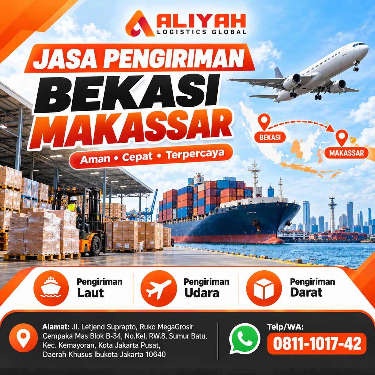 Jasa Pengiriman Bekasi Makassar