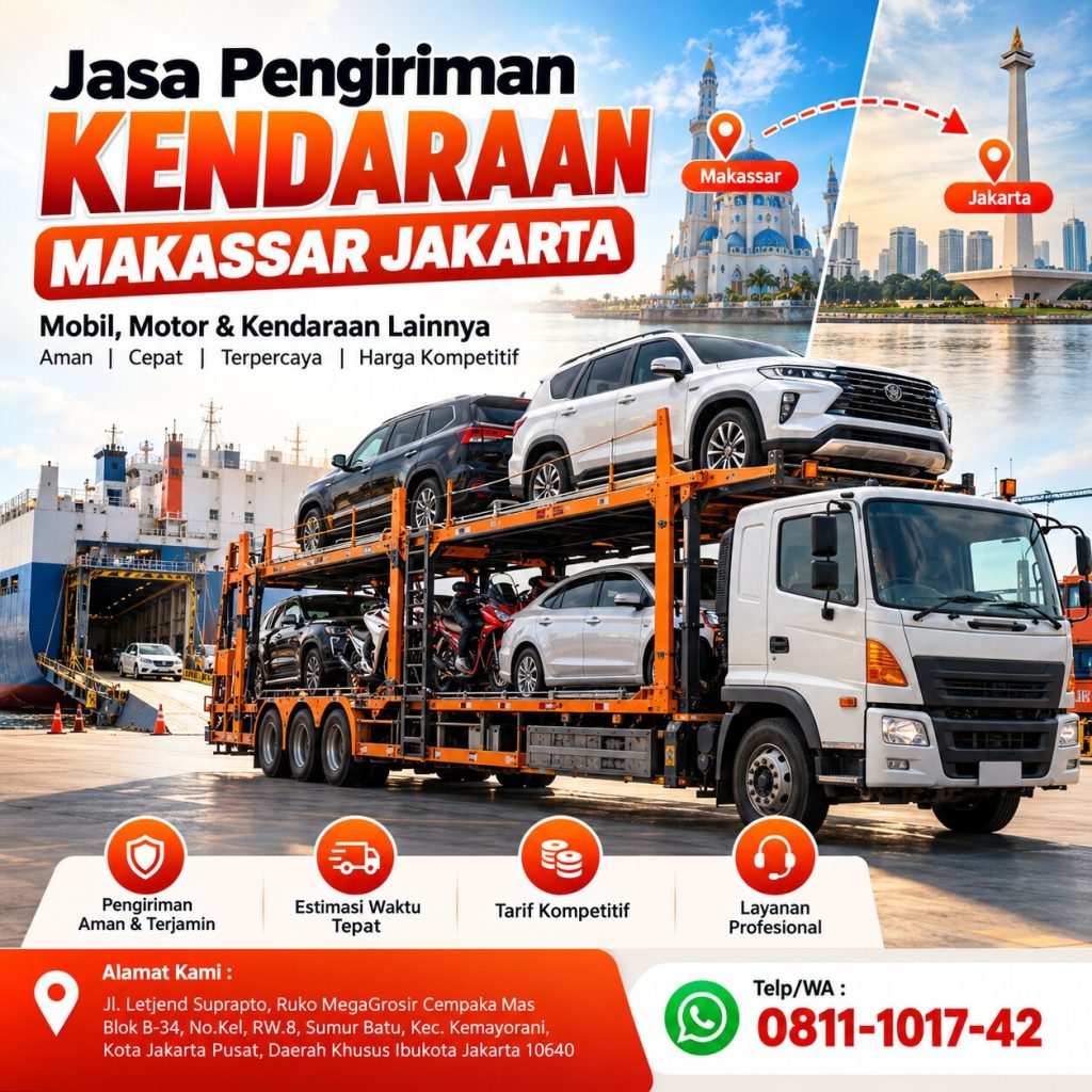 Jasa Pengiriman Kendaraan Makassar Jakarta