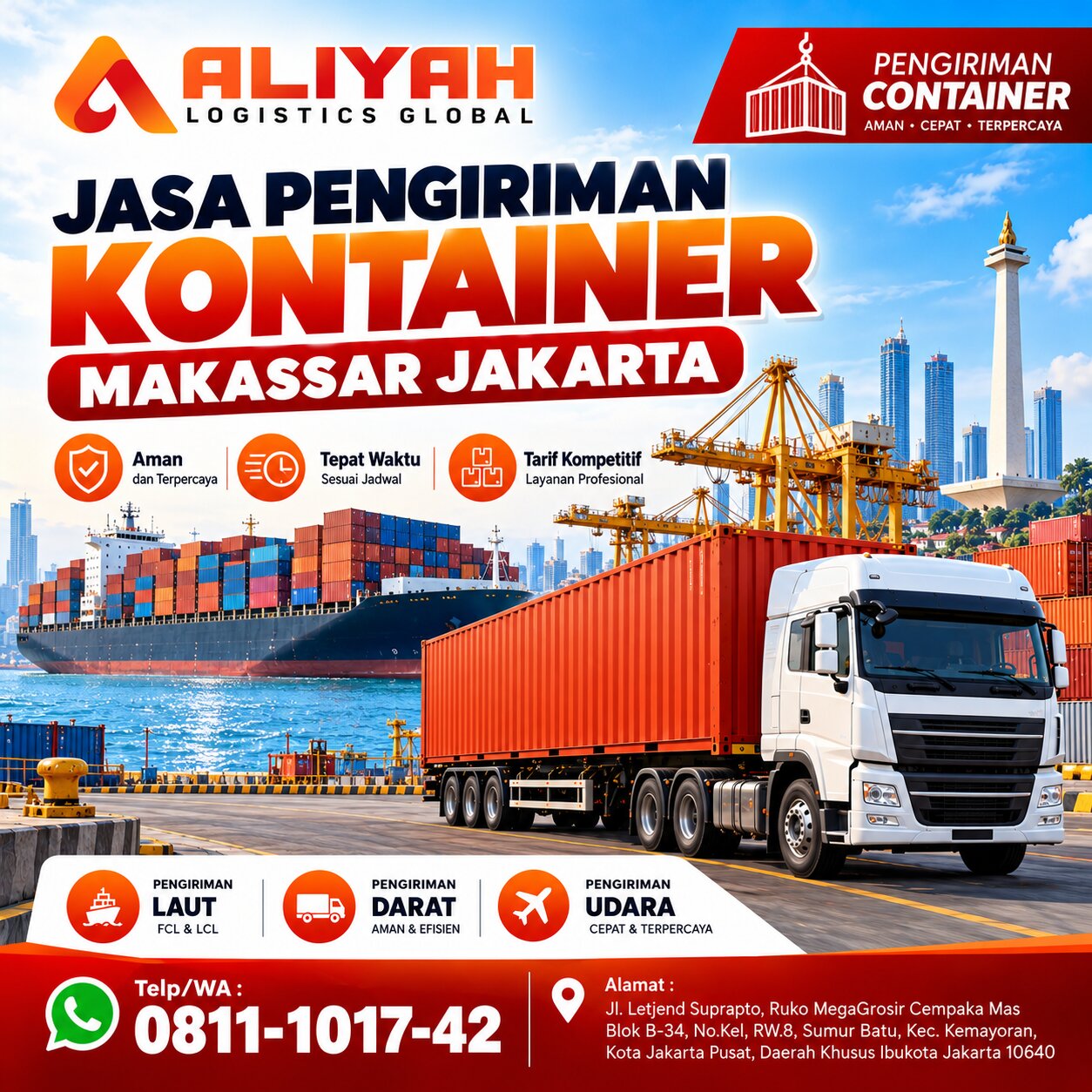 Jasa Pengiriman Kontainer Makassar Jakarta