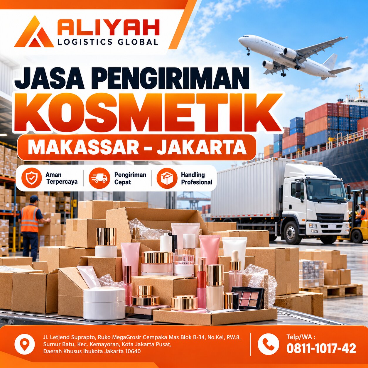 Jasa Pengiriman Kosmetik Makassar Jakarta
