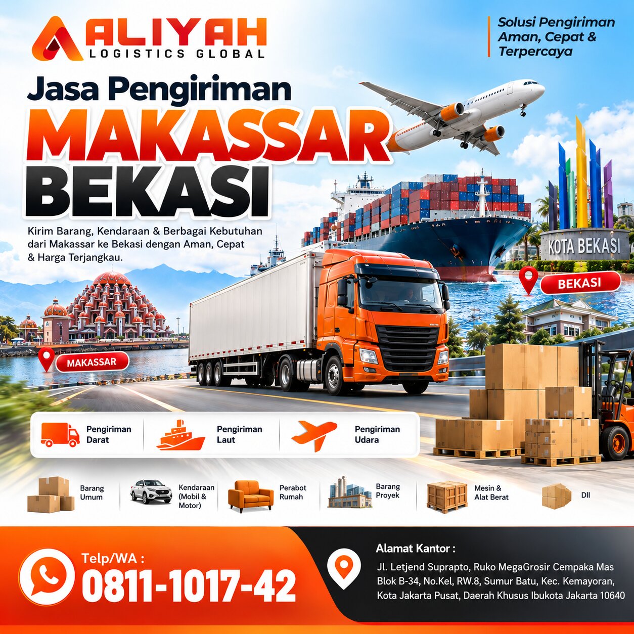 Jasa Pengiriman Makassar Bekasi