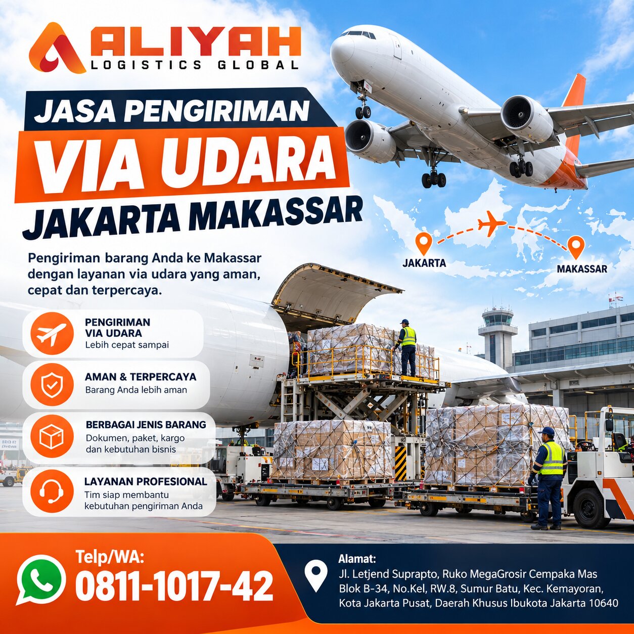 Jasa Pengiriman Via Udara Jakarta Makassar