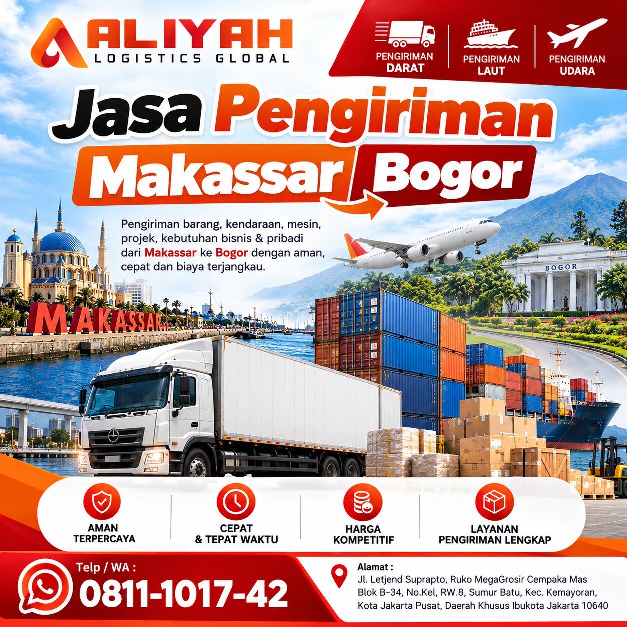 Jasa Pengiriman Makassar Bogor