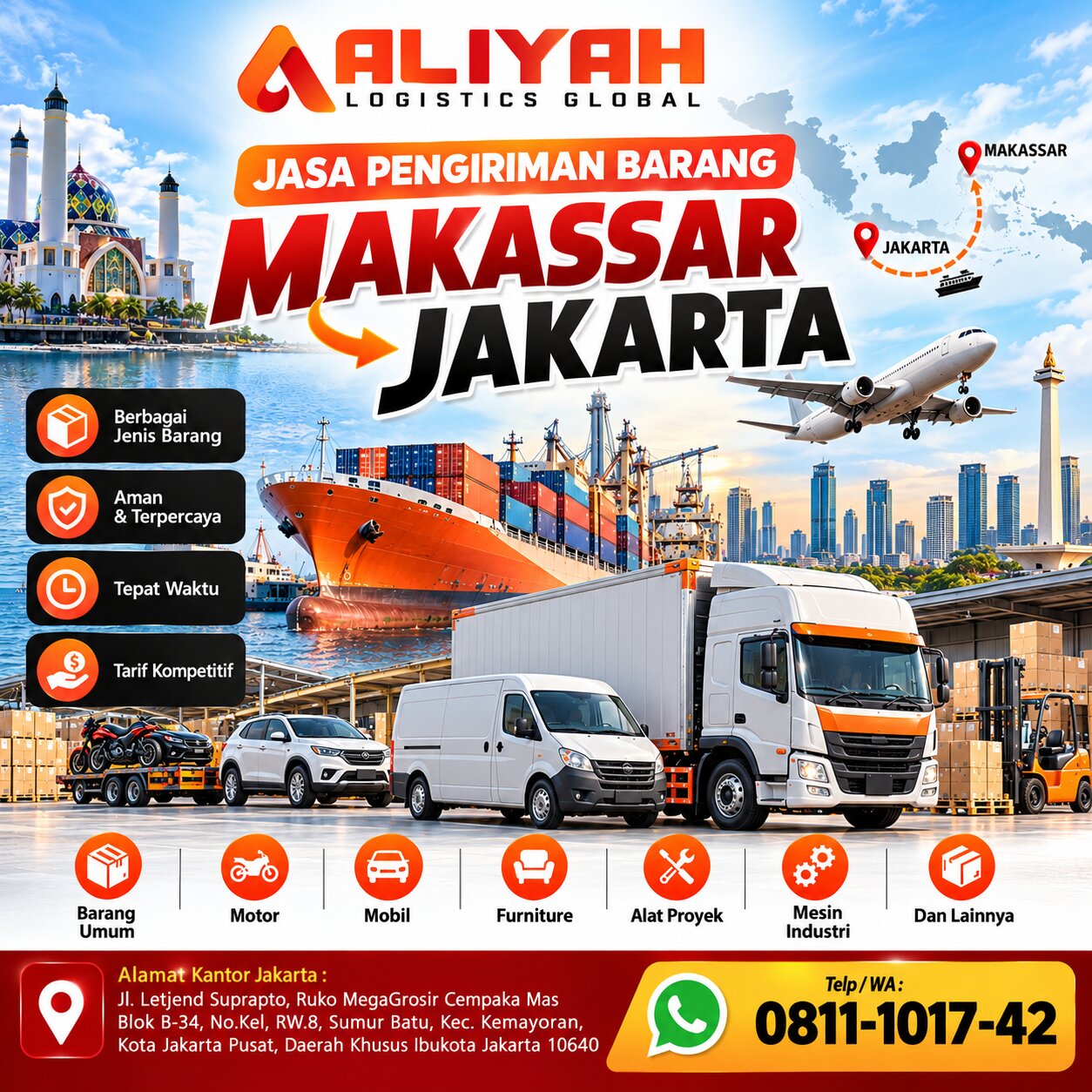 Jasa Pengiriman Barang Makassar Jakarta