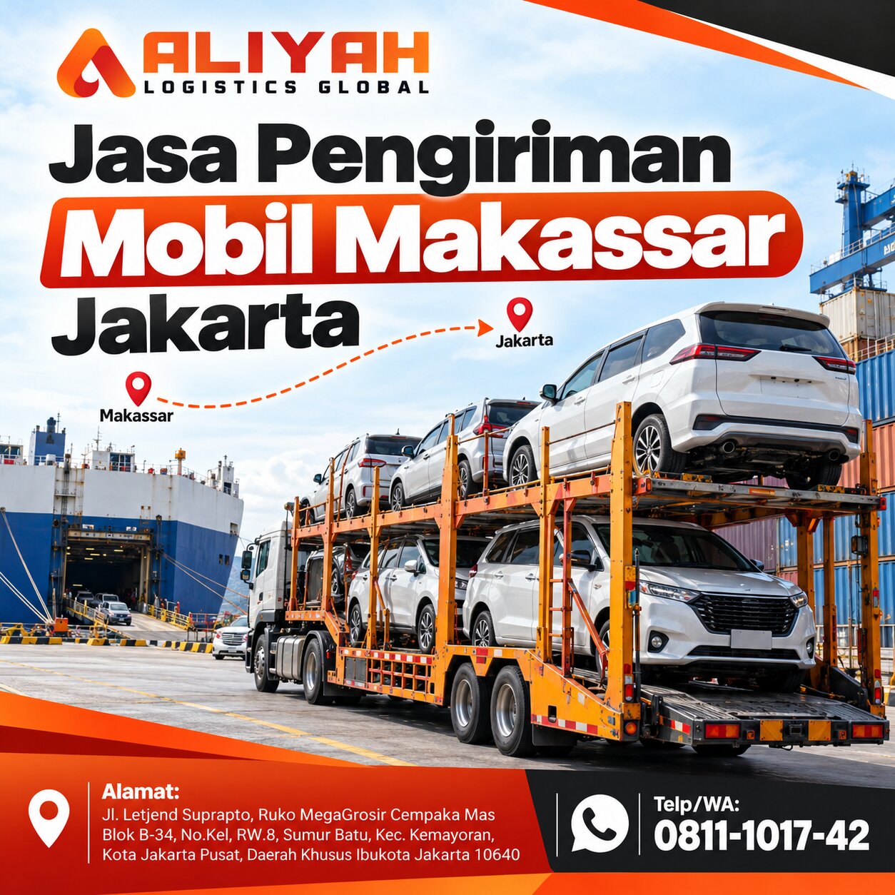 Jasa Pengiriman Mobil Makassar Jakarta