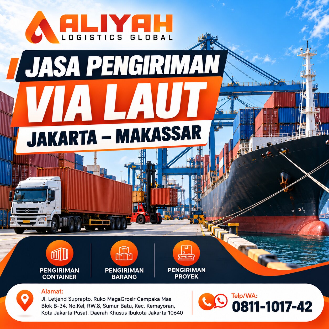Jasa Pengiriman Via Laut Jakarta Makassar